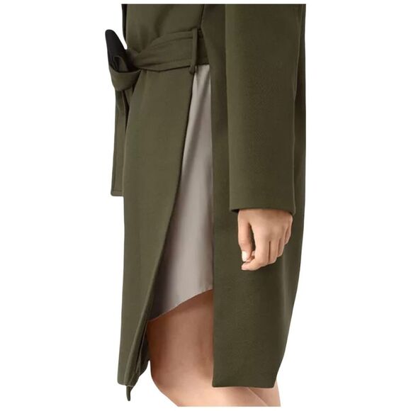 ALL SAINTS Olive‎ Green Twill Indira Penza Winter Trench Coat - Picture 4 of 15